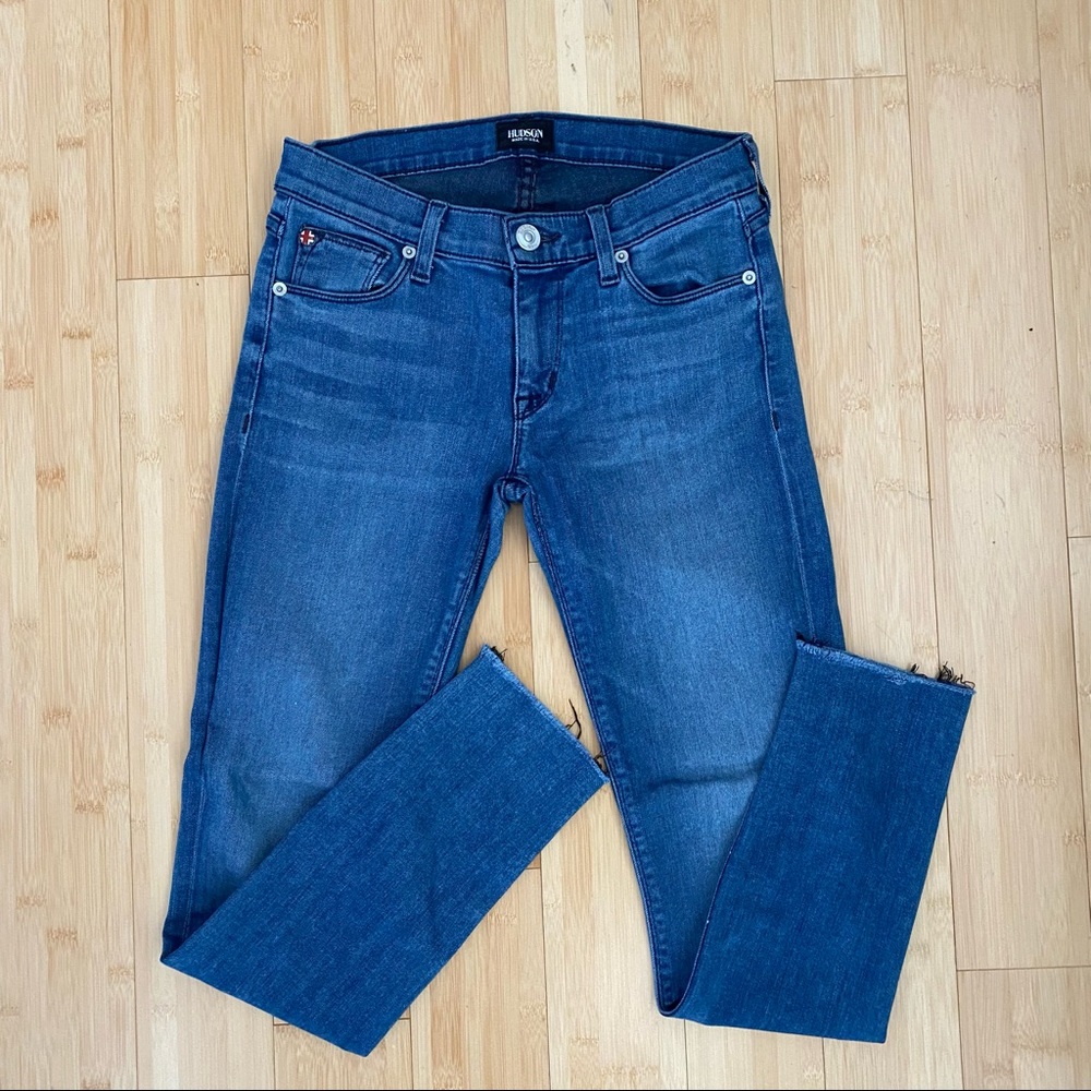 Hudson Krista Super Skinny Raw Hem Ankle Jeans